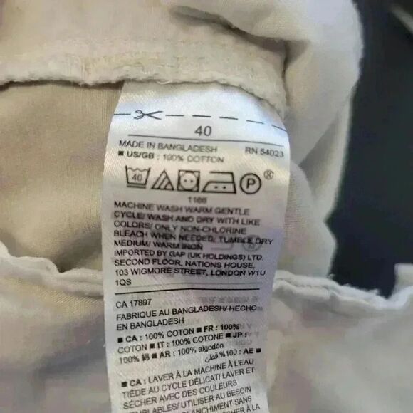 Gap Khakis Men's Tan Cotton Lived in Shorts - Picture 16 of 16